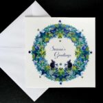 Reindeer and Squirrel Christmas Garland pack of Four Cards