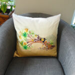 The Yellow Skin and Rose Duo Cushion
