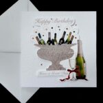 Celebration Bottles Happy Birthday Card.