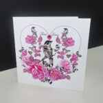 Valentine's- Pink Rose Mouse Mat and Single Card