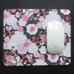 Valentine's- Pink Rose Mouse Mat and Single Card