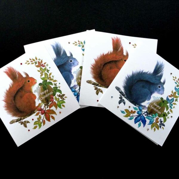 Grey Squirrel at Christmas Card